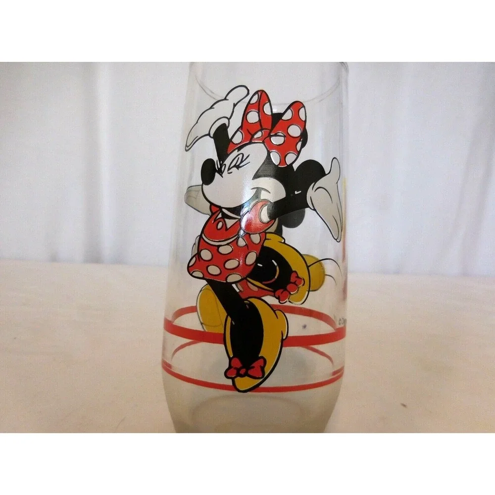 Mickey Mouse and Minnie Mouse Glass  Juice Drinking Glass‎ Vintage